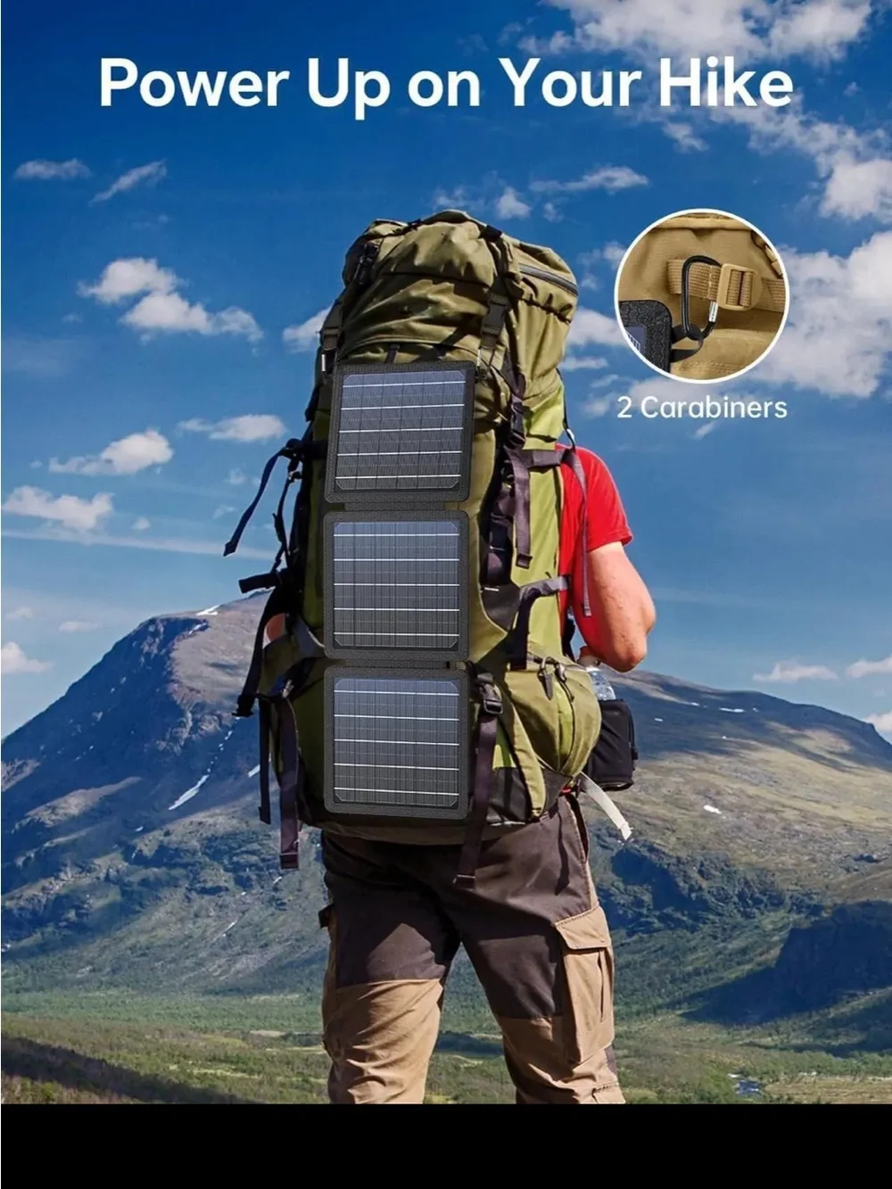 15W Small Portable Solar Panel Chargers, Waterproof, Foldable